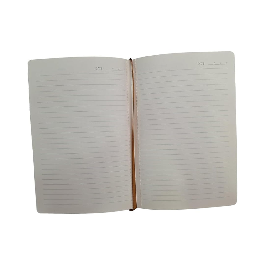 Scrikss | A5 Size | Premium Notebook | Mink Faux Leather Paperback Cover | Ruled