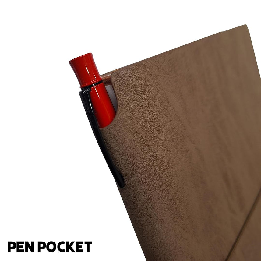 Scrikss | A5 Size | Premium Notebook | Mink Faux Leather Paperback Cover | Ruled