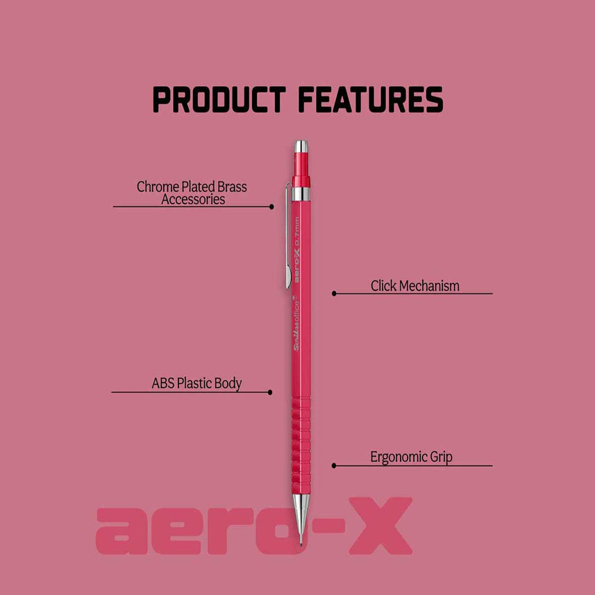Scrikss | Aero-X | Mechanical Pencil | 0.7mm | Red