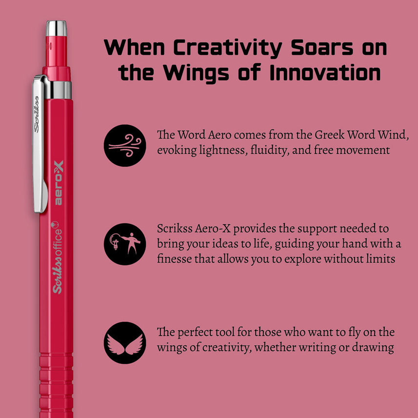 Scrikss | Aero-X | Mechanical Pencil | 0.7mm | Red