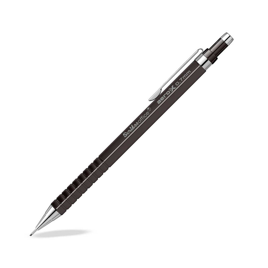 Scrikss Aero-X 0.7mm Mechanical Pencil in Black on a white background