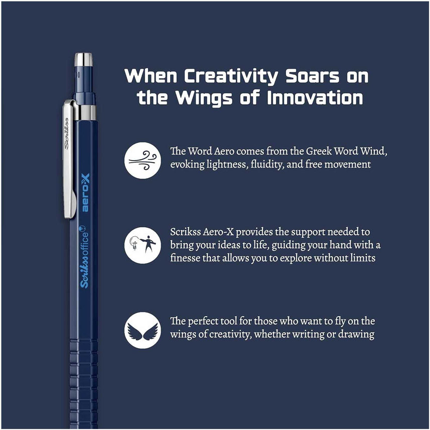 Scrikss | Aero-X | Mechanical Pencil | 0.7mm | Dark Blue
