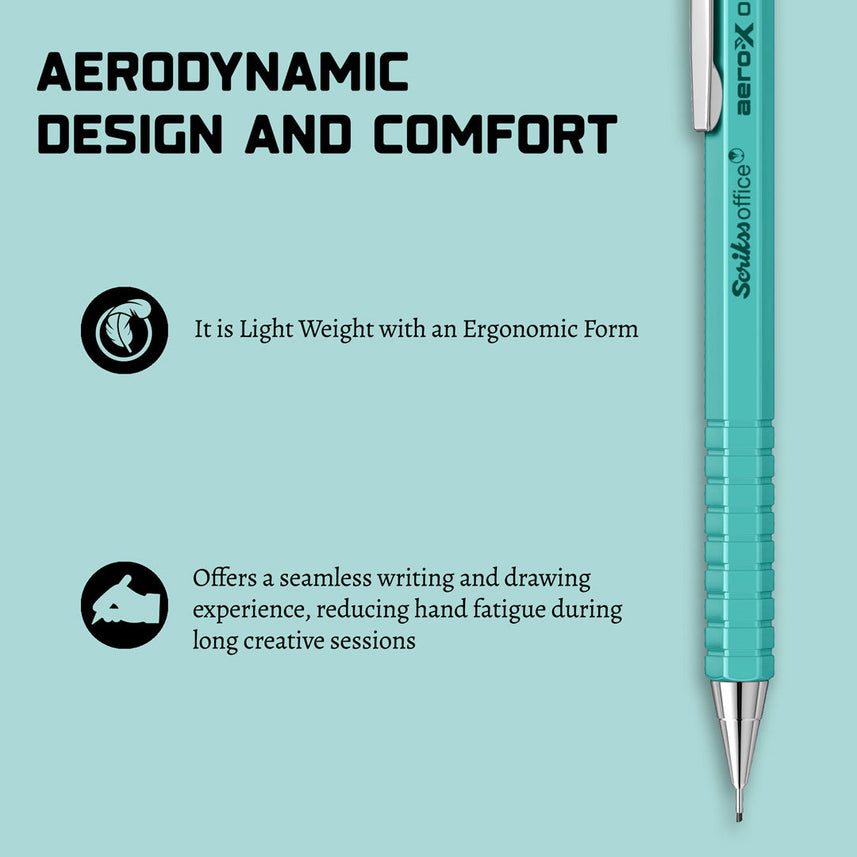 Scrikss | Aero-X | Mechanical Pencil | 0.7mm | Turquoise