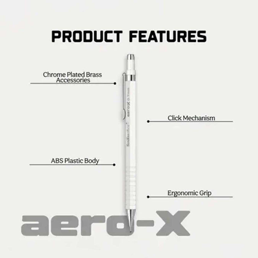 Scrikss | Aero-X | Mechanical Pencil | 0.7mm | White