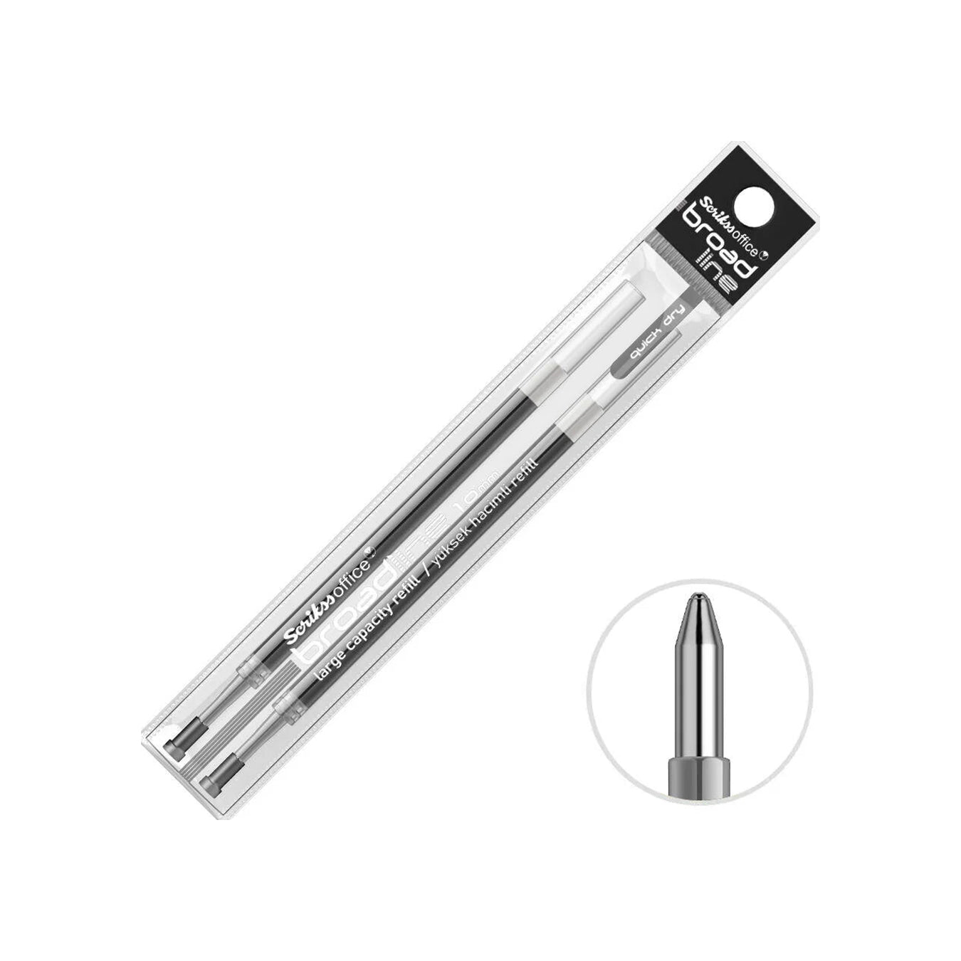 Scrikss | Broadline | 1.0mm Refill | Black Set of 10 Packets