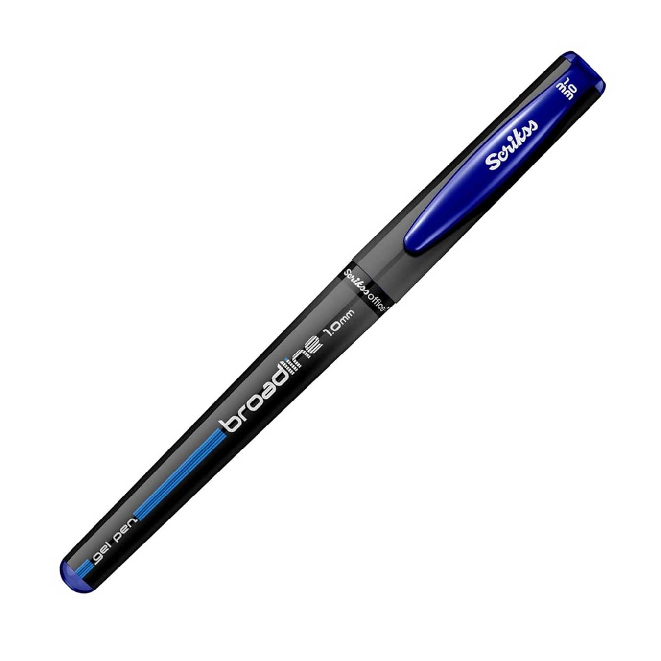 Scrikss Broadline Gel Pen 1mm (Pack Of 12) | Blue