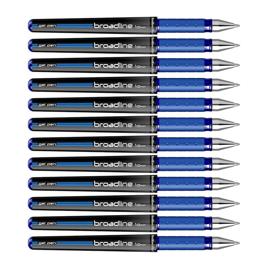 Scrikss Broadline Gel Pen 1mm (Pack Of 12) in Blue