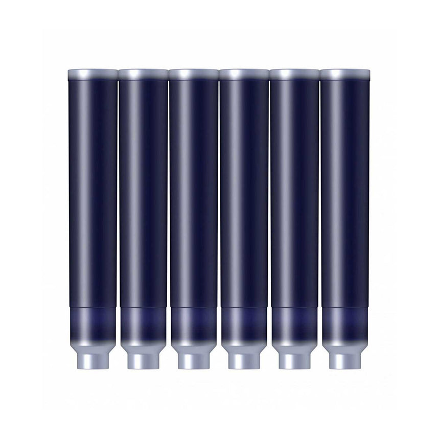 Scrikss Blue Ink Cartridges for Fountain Pens (Pack of 6) on a white background