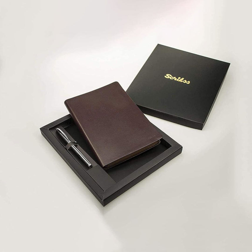 Scrikss | Chester Notebook A5 | Pen Set | Black