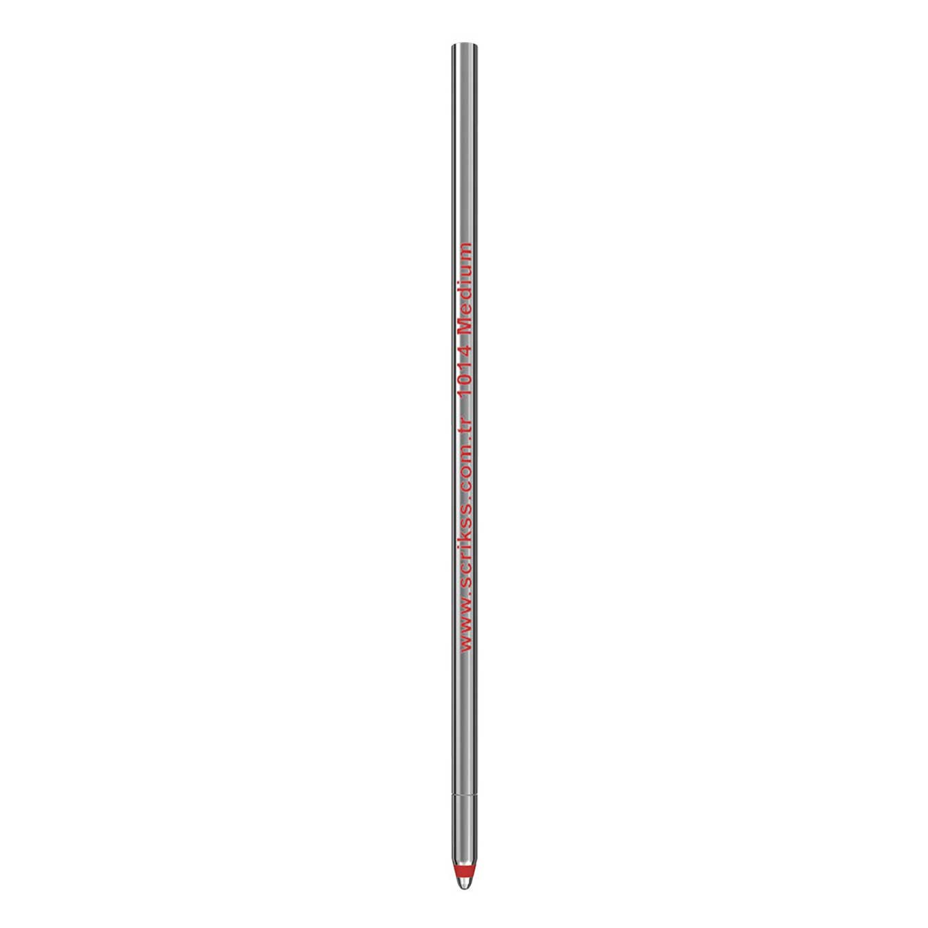 Scrikss | D1 | Ballpoint Pen | Medium Short Refill | Red