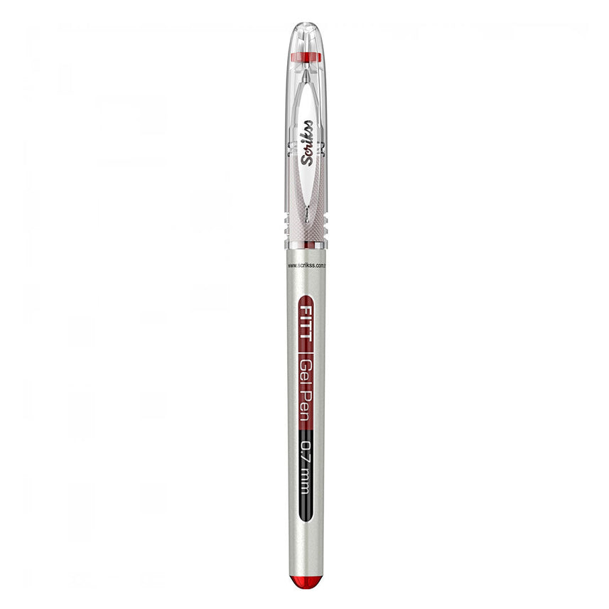 Scrikss | Fitt Gel Pen | Rollerball Pen 0.7 | Box Of 12 | Red