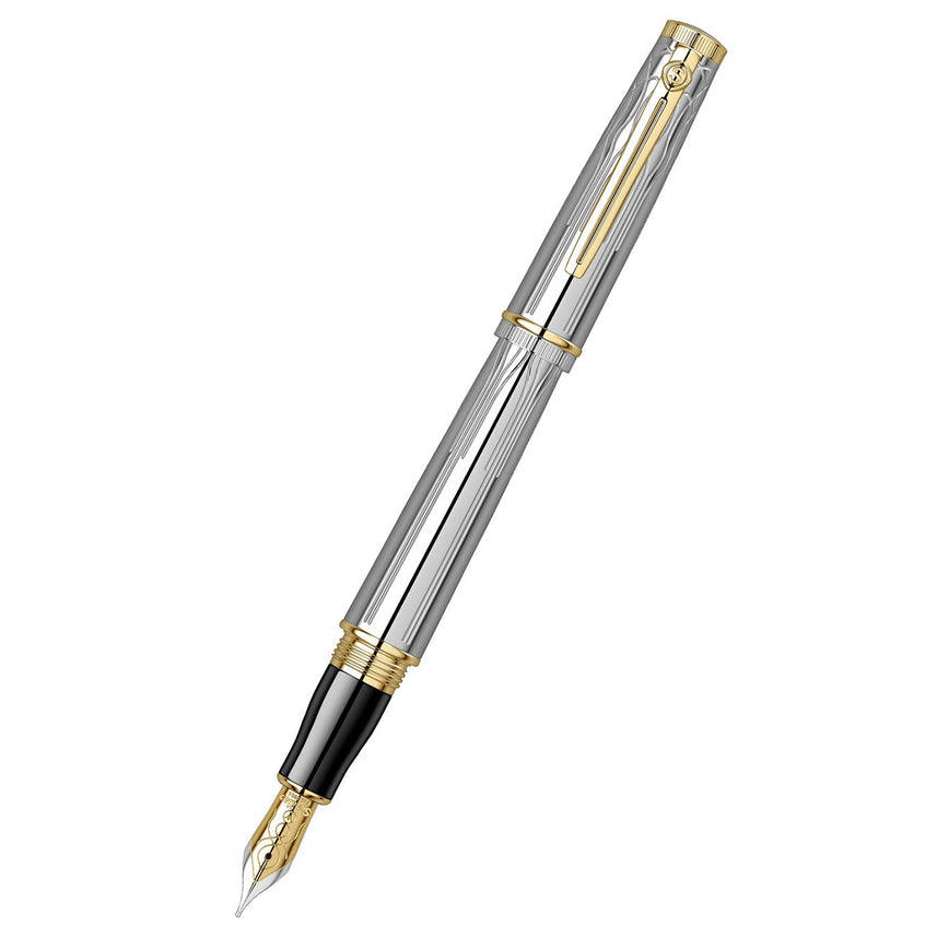 Scrikss Heritage Fountain Pen Medium Nib - Chrome GT