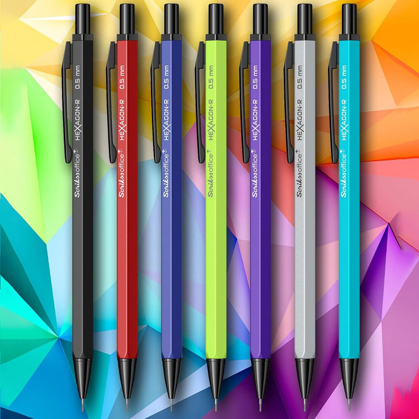 Scrikss Hexagon-R 0.5mm Mechanical Pencils in7 colours