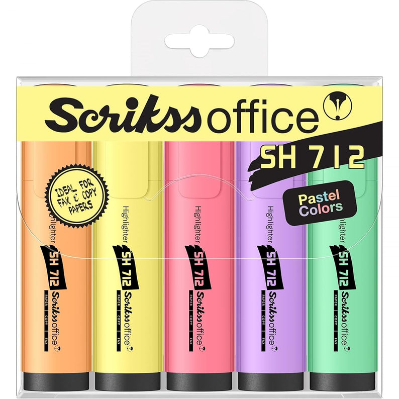 Scrikss | Highlighter Pen | Chisel Tip | Colored Pen Set