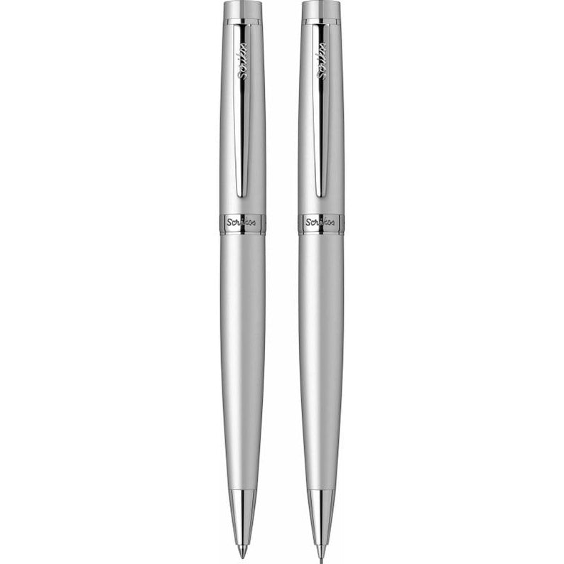 Scrikss | Honour 38 | Ball Point & 0.7mm Mechanical Pencil  Set | Matt Chrome