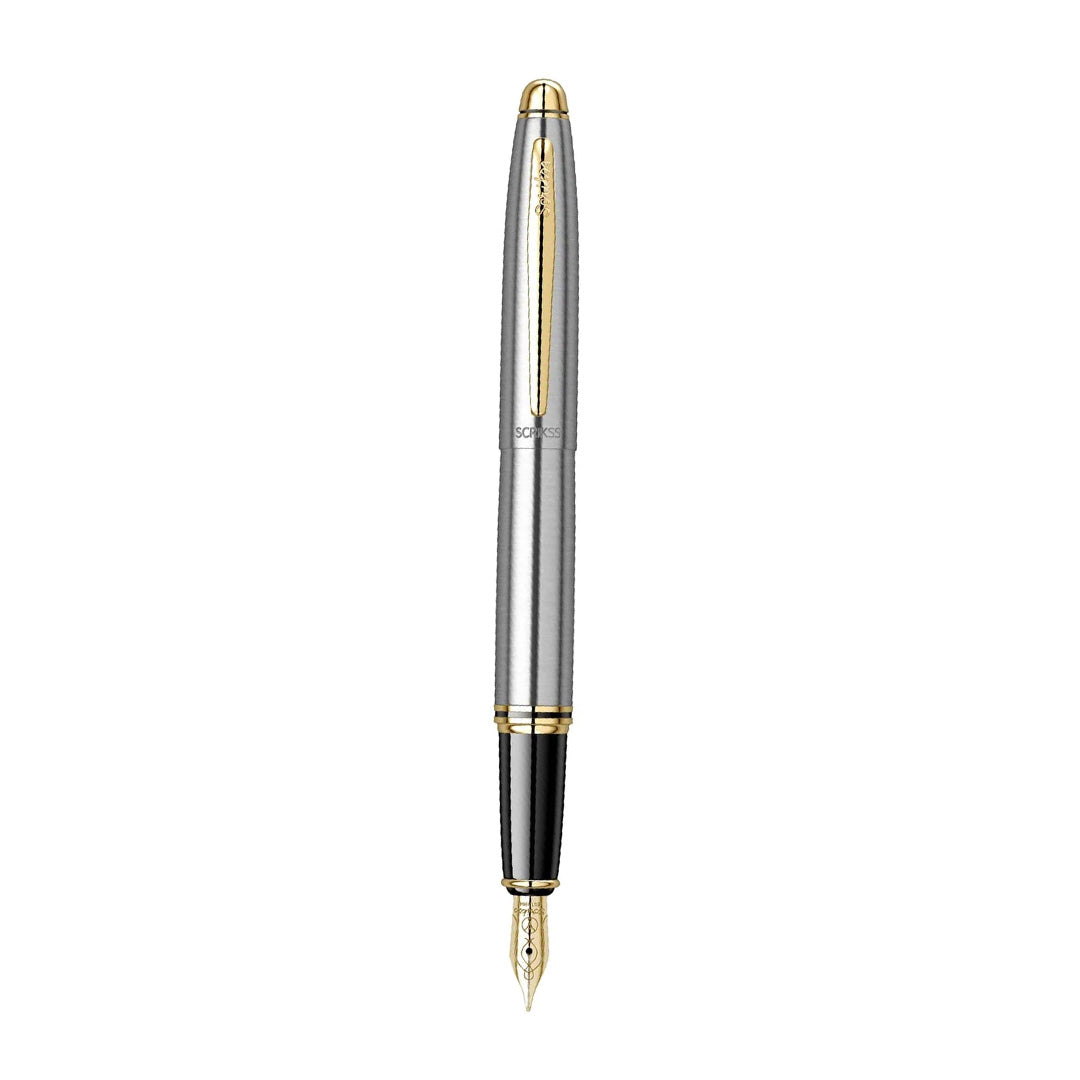 Scrikss | Knight 88 | Satin SS | Fountain Ink Pen | Medium Nib