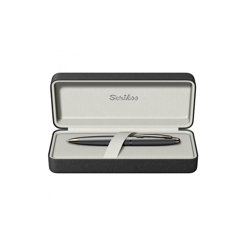 Scrikss | Knight 88 | Ballpoint Pen | Matt Black Gold Chrome