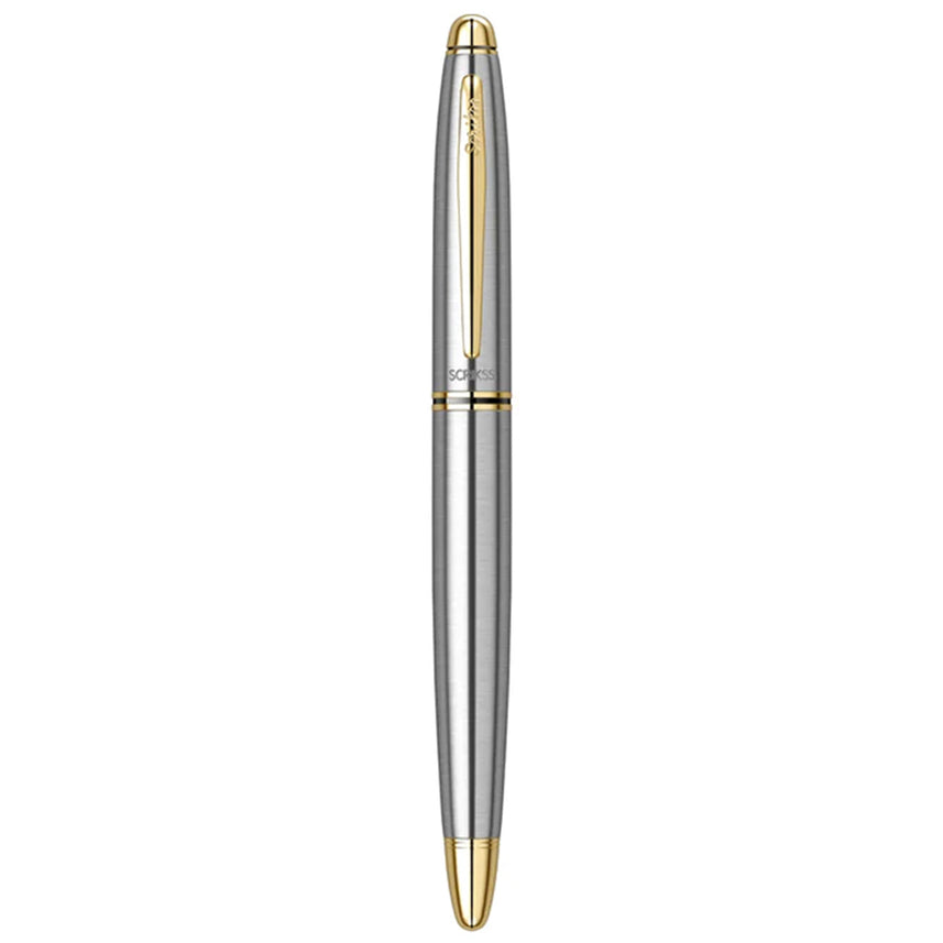 Scrikss Knight 88 Rollerball Pen in Gold Chrome on a white background
