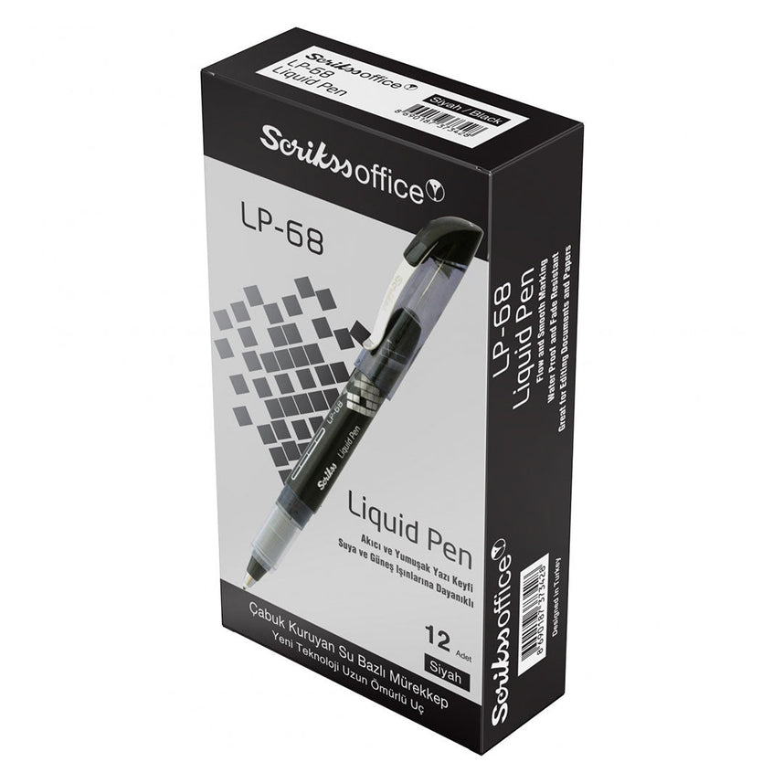 Scrikss | LP-68 | Liquid Pen | Box Of 12 | Black