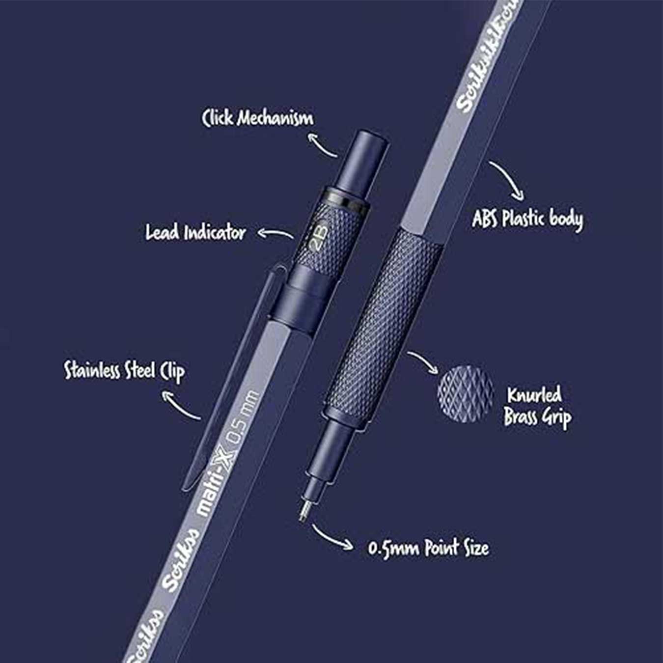 Scrikss | Matri-X | Mechanical Pencil | Dark Blue-0.7mm