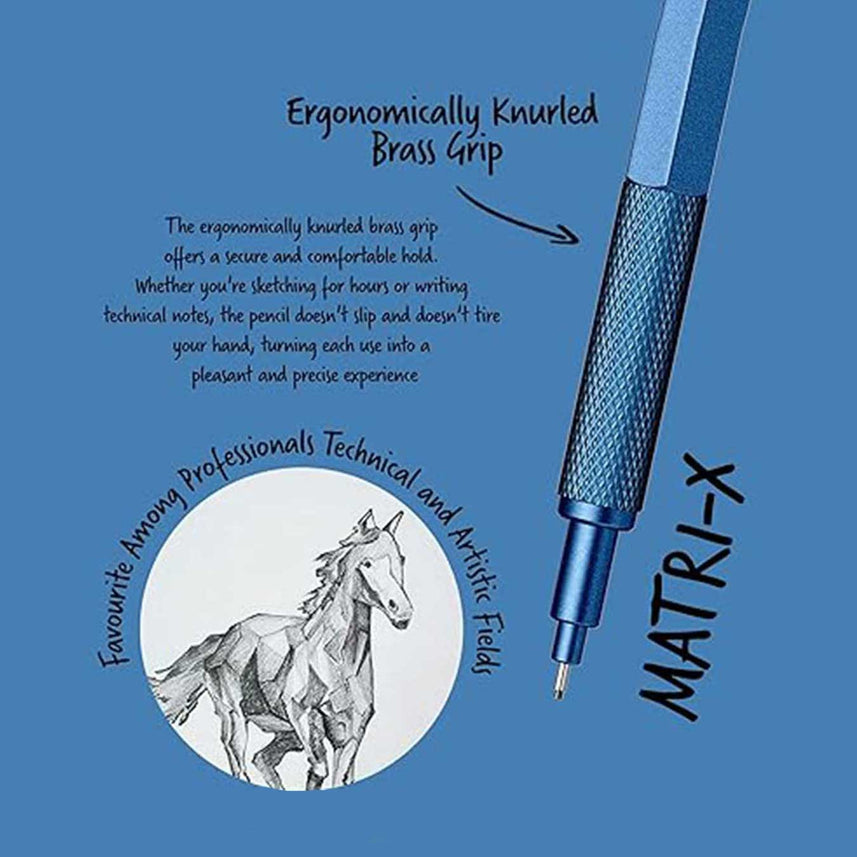 Scrikss | Matri-X | Mechanical Pencil | Metallic Blue-0.7mm