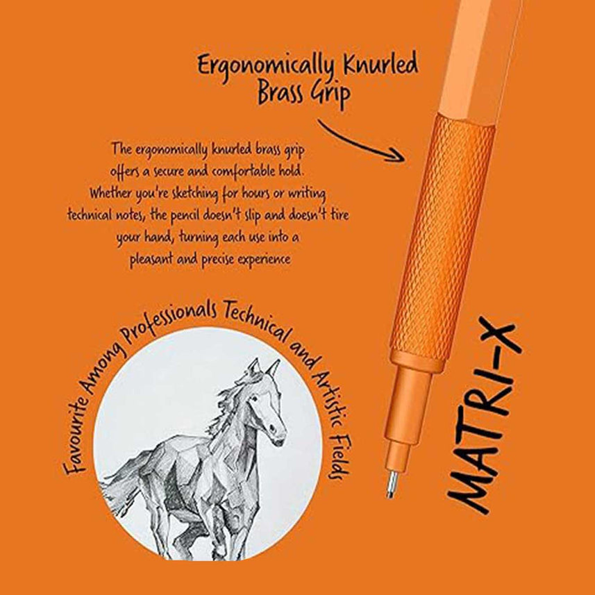 Scrikss | Matri-X | Mechanical Pencil | Orange-0.5mm