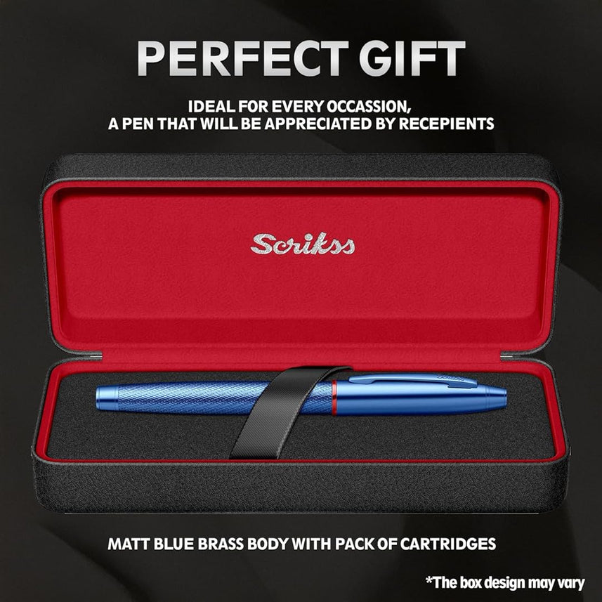 Scrikss Noble 35 Medium nib Fountain Pen - Blue