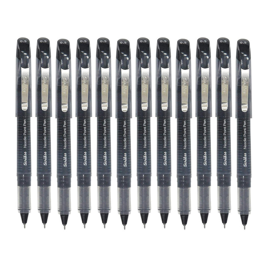 Scrikss | Np-68 | Needle Point Pen 0.5mm | Box Of 12 | Black