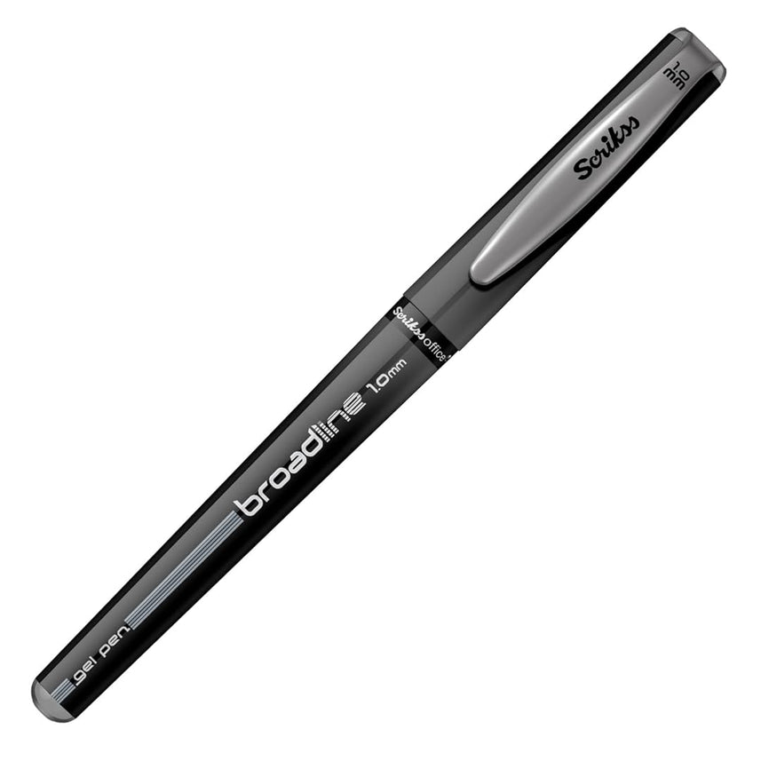 Scrikss | Office Broadline | 0.1mm | Gel Pen | Black | Pack Of 12