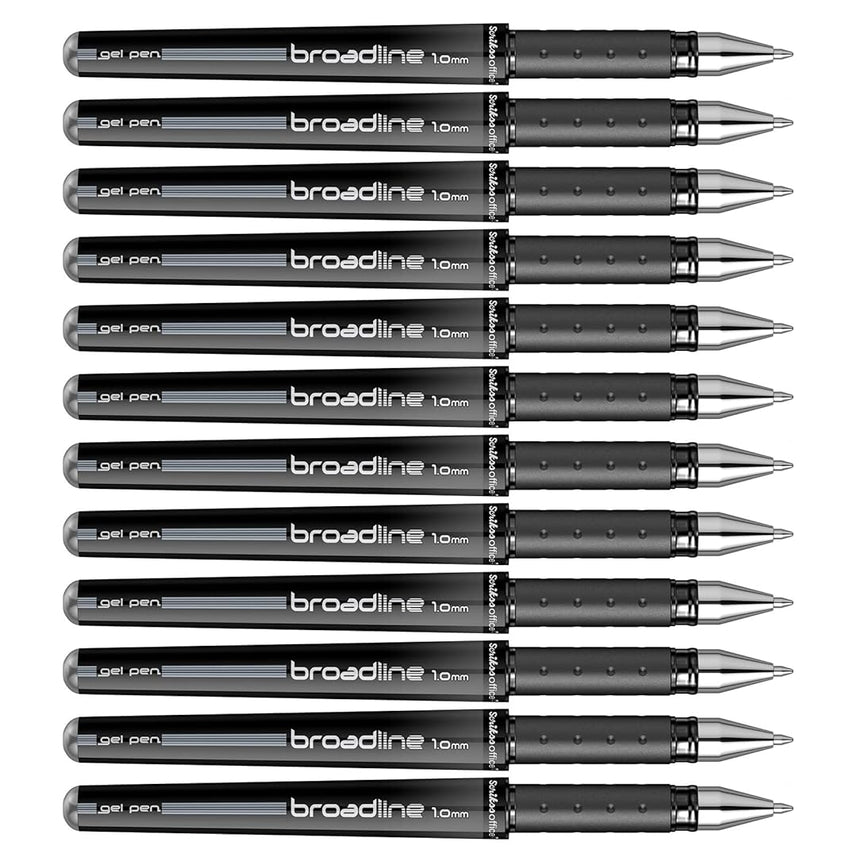 Scrikss | Office Broadline | 0.1mm | Gel Pen | Black | Pack Of 12