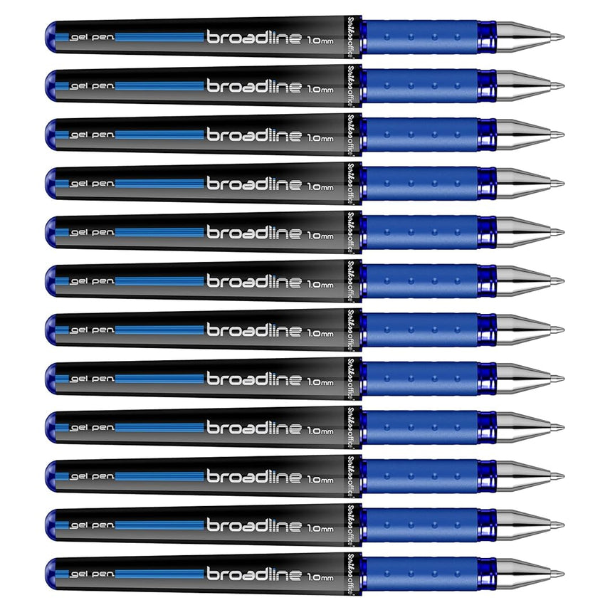 Scrikss | Office Broadline | 0.1mm | Gel Pen | Blue | Pack Of 12