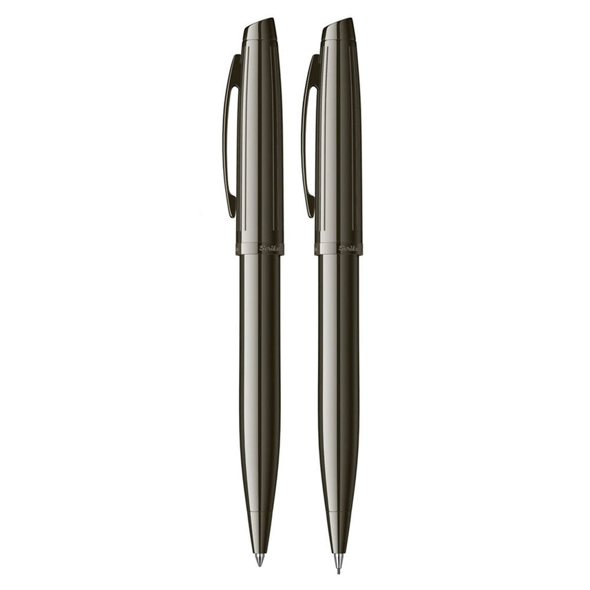 Scrikss Oscar 39 Ballpoint Pen & Mechanical Pencil Set in Titanium