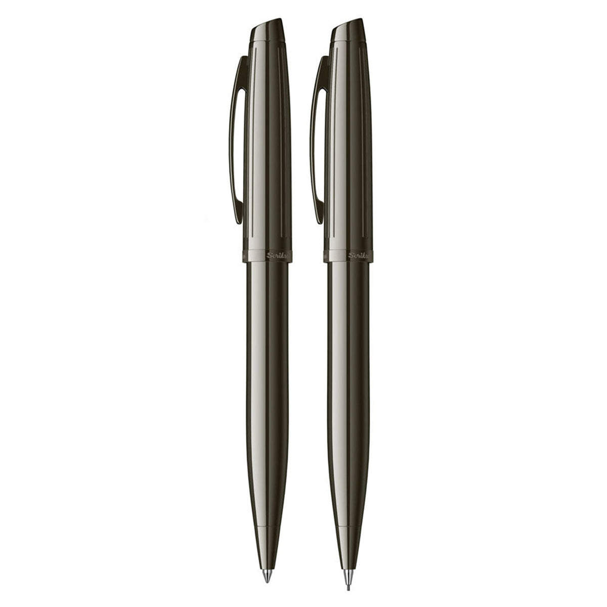 Scrikss Oscar 39 Ballpoint Pen & Mechanical Pencil Set in Titanium