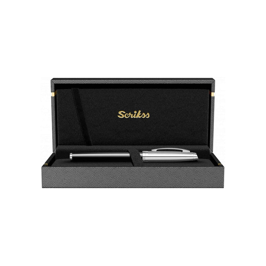 Scrikss Oscar 39 Rollerball Pen | Black Chrome CT