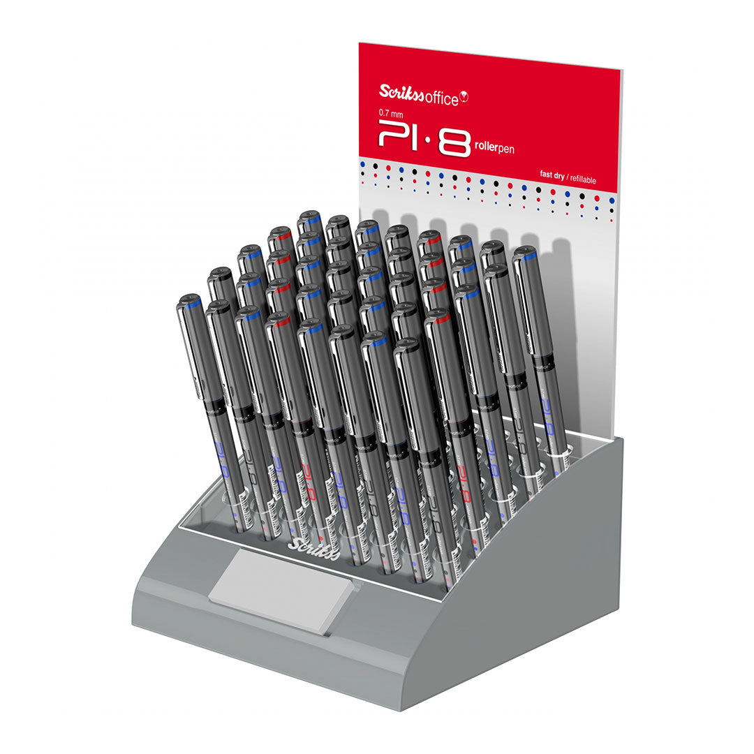 Scrikss | PI-8 | Rollerball Ink Pen 0.7mm | Box Of 12 | Black