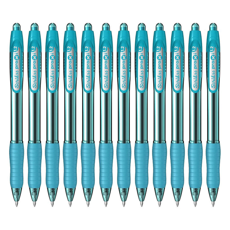 Scrikss | Proxi Series | Ball Point Pen | 12 Mint Sky Blue Barrel