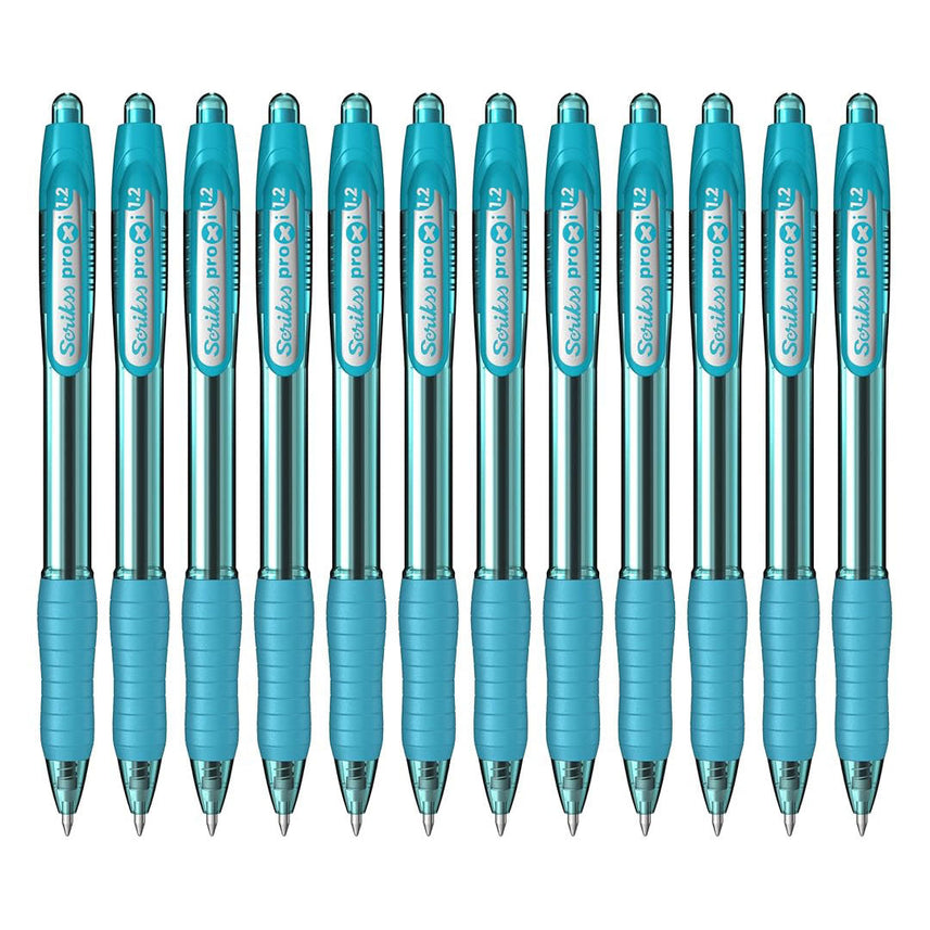 Scrikss | Proxi Series | Ball Point Pen | 12 Mint Sky Blue Barrel