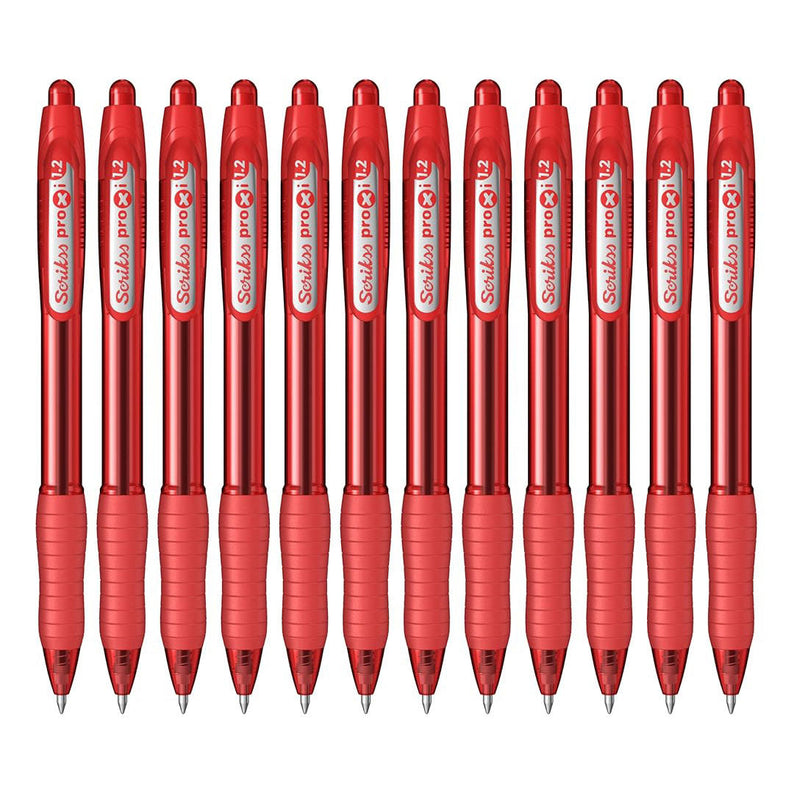 Scrikss | Proxi Series | Ball Point Pen | 12 Red Barrel