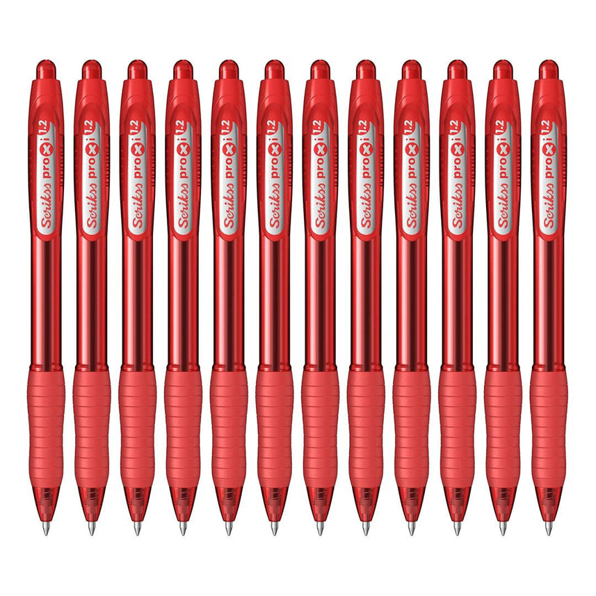 Scrikss | Proxi Series | Ball Point Pen | 12 Red Barrel