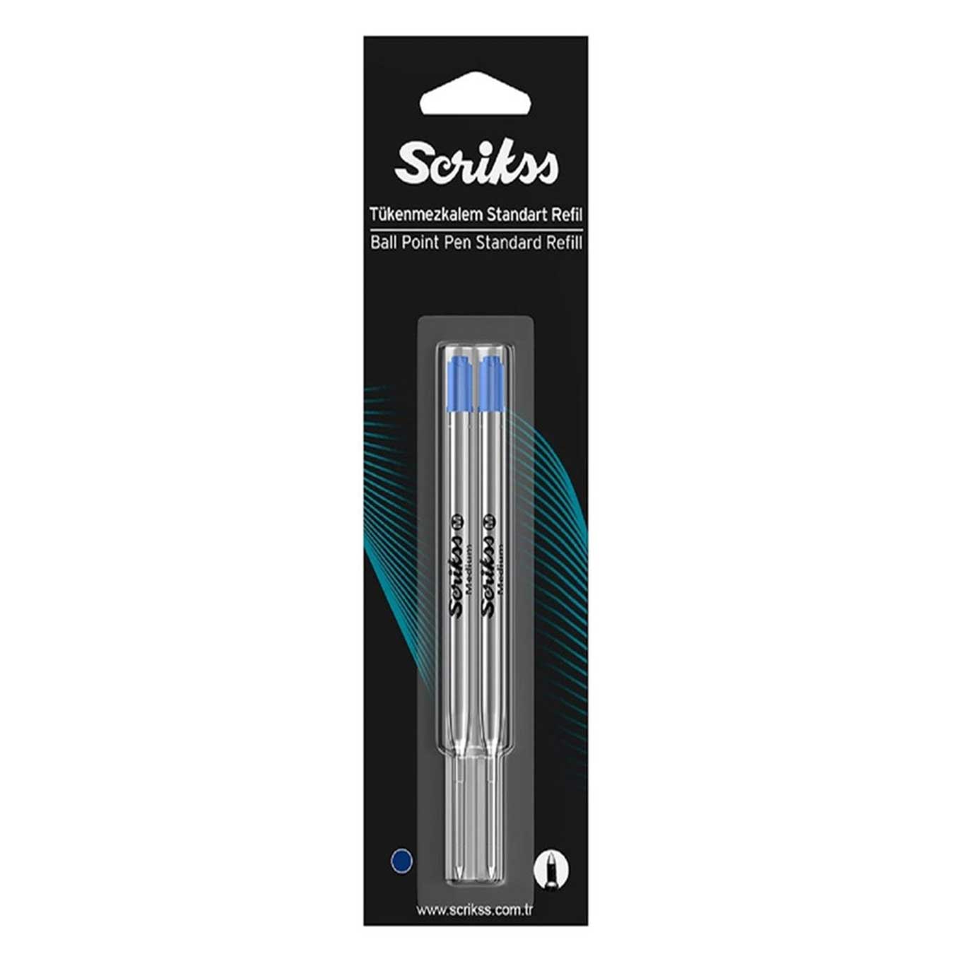 Scrikss | Standard Ball Point Refill |  Blue Ink| Pack Of 2