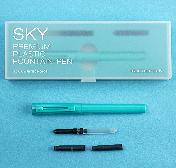 Sky Plastic Fountain Pen - INDOFUTURE - Kaco-Sky-Sea -Green - Fountain Pen