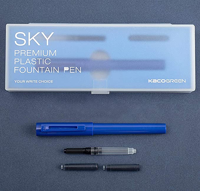 Sky Plastic Fountain Pen - INDOFUTURE - Kaco-Sky-Blue - Fountain Pen