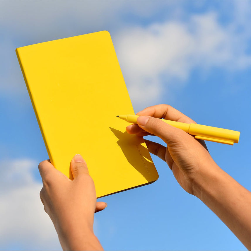 Sky Roller Ball Pen 0.5mm Black Ink - INDOFUTURE - Kaco - Sky - Yellow - Roller Ball Pen