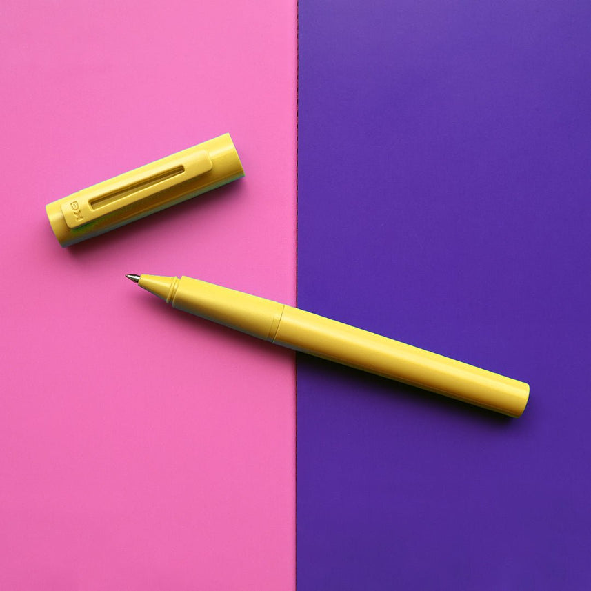 Sky Roller Ball Pen 0.5mm Black Ink - INDOFUTURE - Kaco - Sky - Yellow - Roller Ball Pen