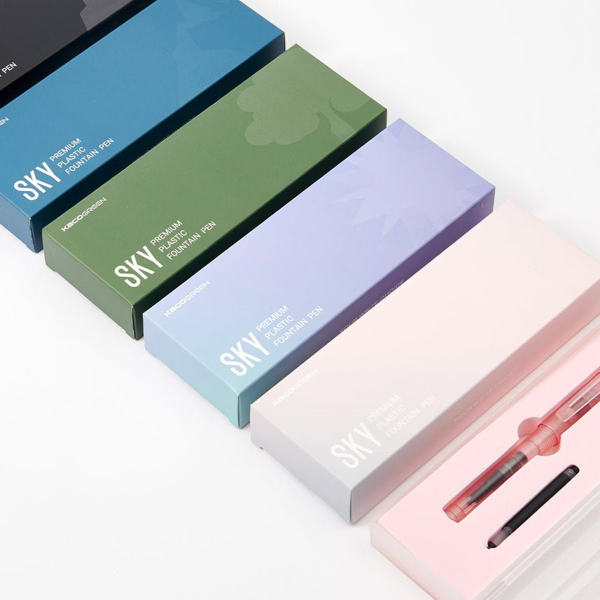 Sky Transparent Fountain Pen - INDOFUTURE - SkyPlasticfountain-5 - Fountain Pen