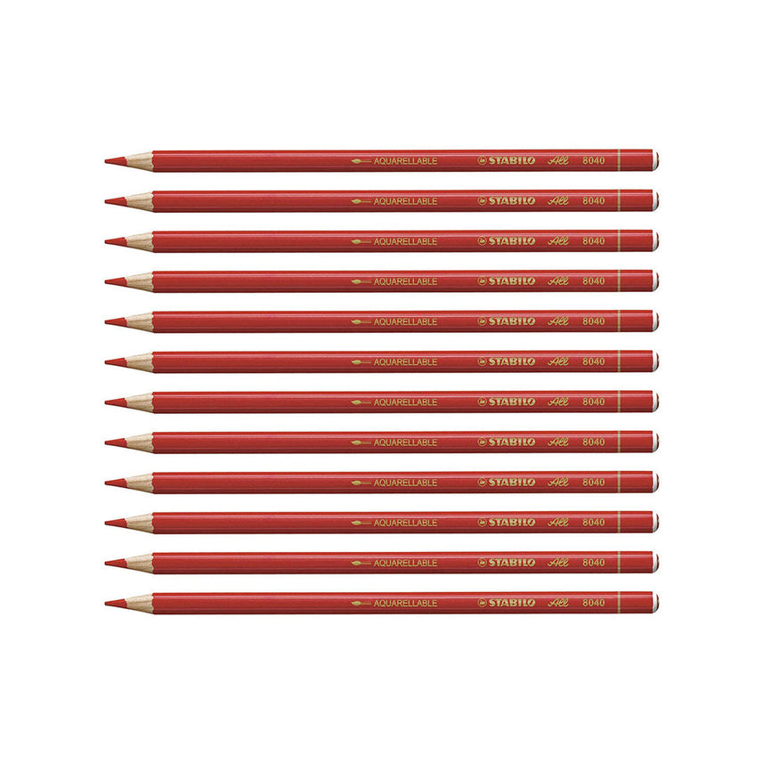STABILO All Colored and Graphite Pencil – Red (Pack of 12)