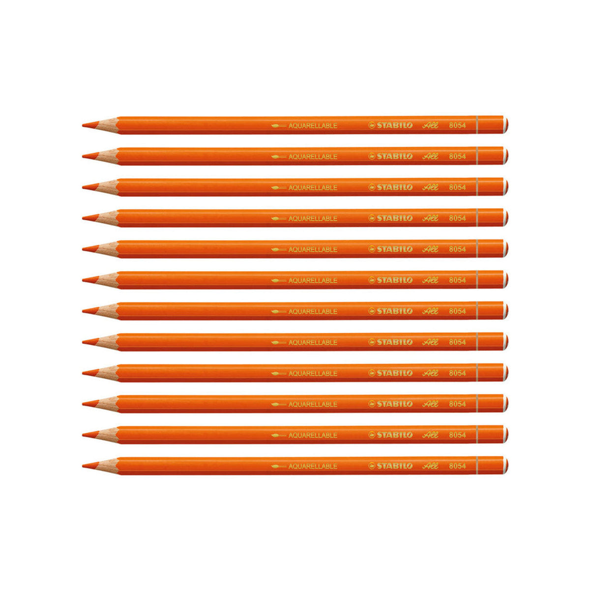 STABILO All Colored and Graphite Pencil – Orange (Pack of 12)