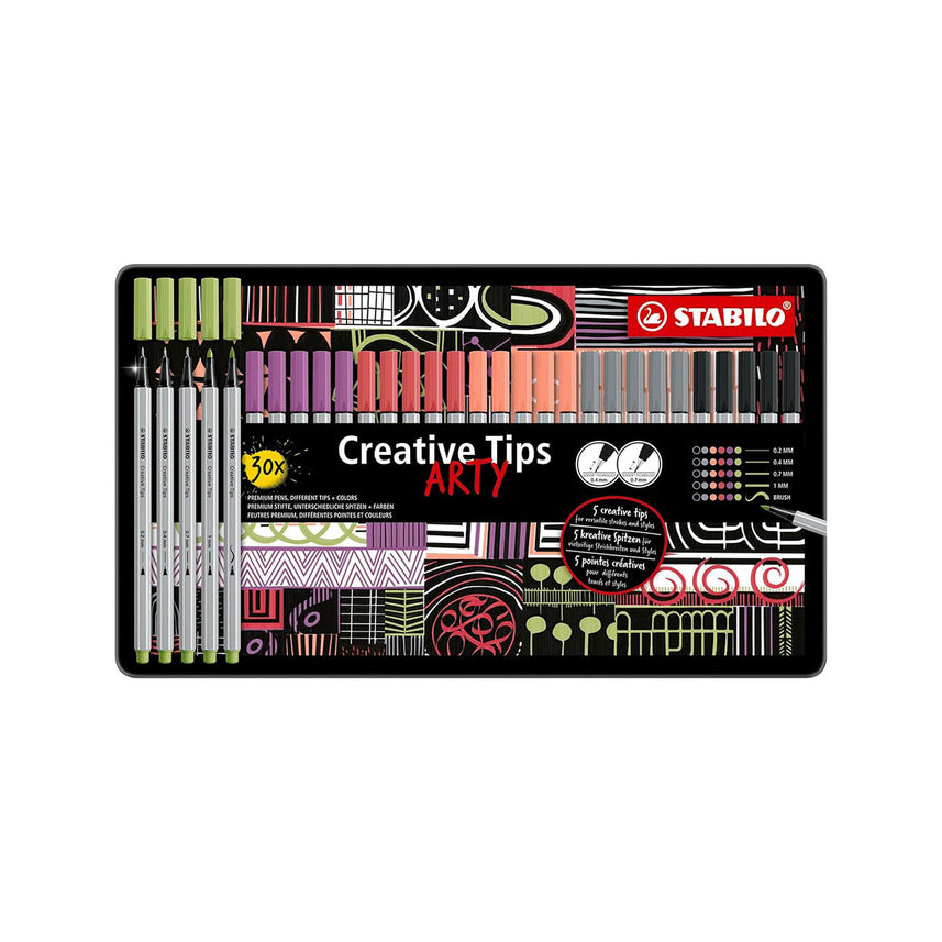 STABILO Arty Multi Liner Creative Tips - Set of 30