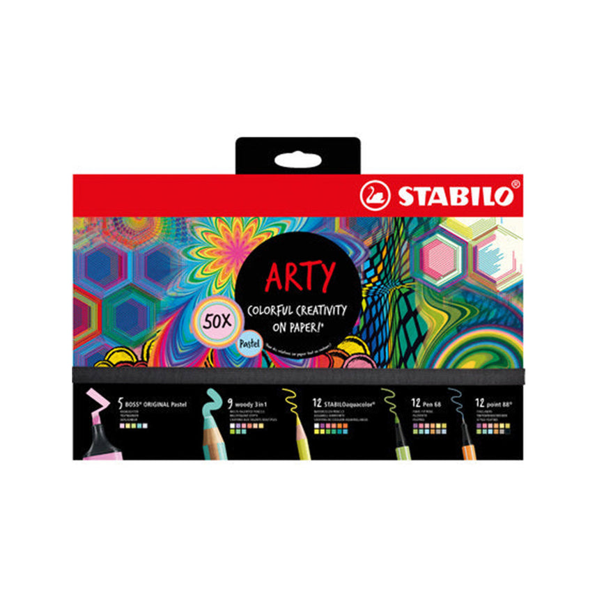 STABILO Arty Pastel Mixed Creative Set — Box of 50