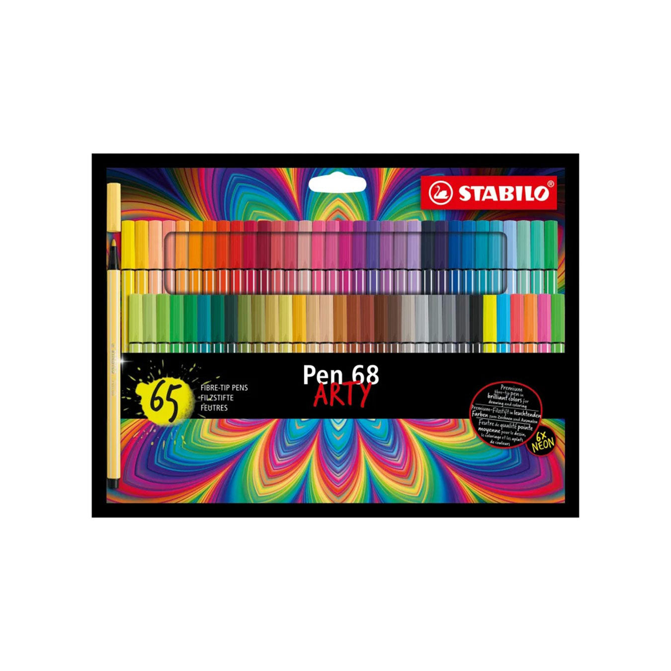STABILO Pen 68 ARTY Felt Tip Pen - Set of 65
